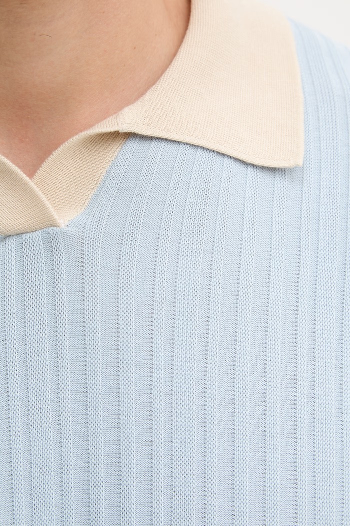 United Colors of Benetton polo męskie bawełniane 1X56U301V niebieski