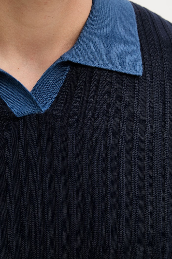 United Colors of Benetton polo męskie bawełniane 1X56U301V granatowy