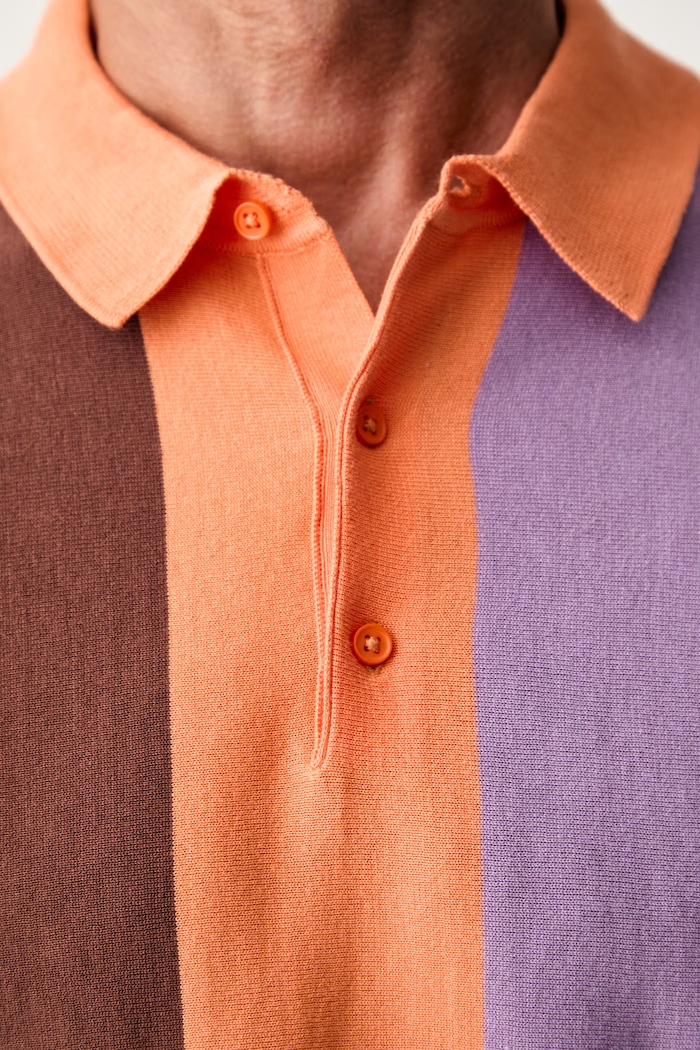 United Colors of Benetton polo swetrowe męskie bawełniane 1MQPU301W pomarańczowy