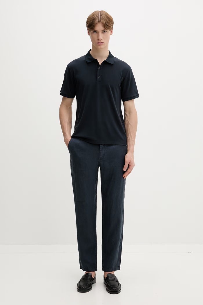Rag & Bone polo tričko pánske MBC25SP046PK46 tmavomodrá SS26