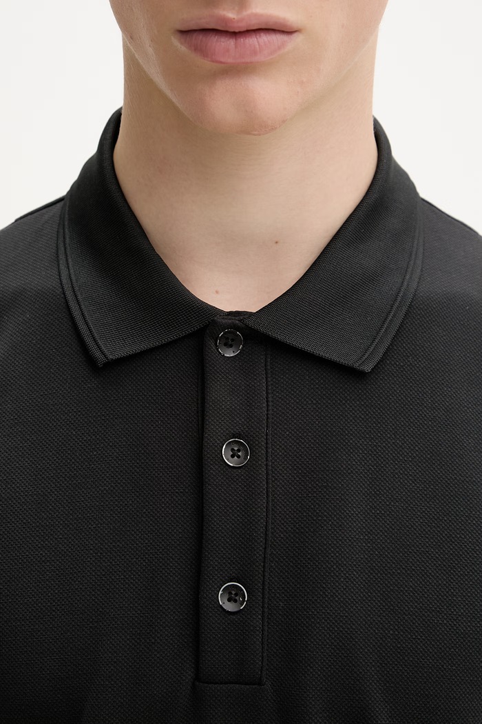 rag & bone polo tričko pánske MBC25SP046PK46 čierna