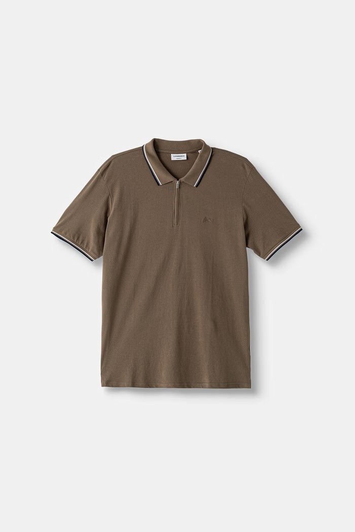 Lindbergh polo męskie bawełniane zielony 30.404010ZIP