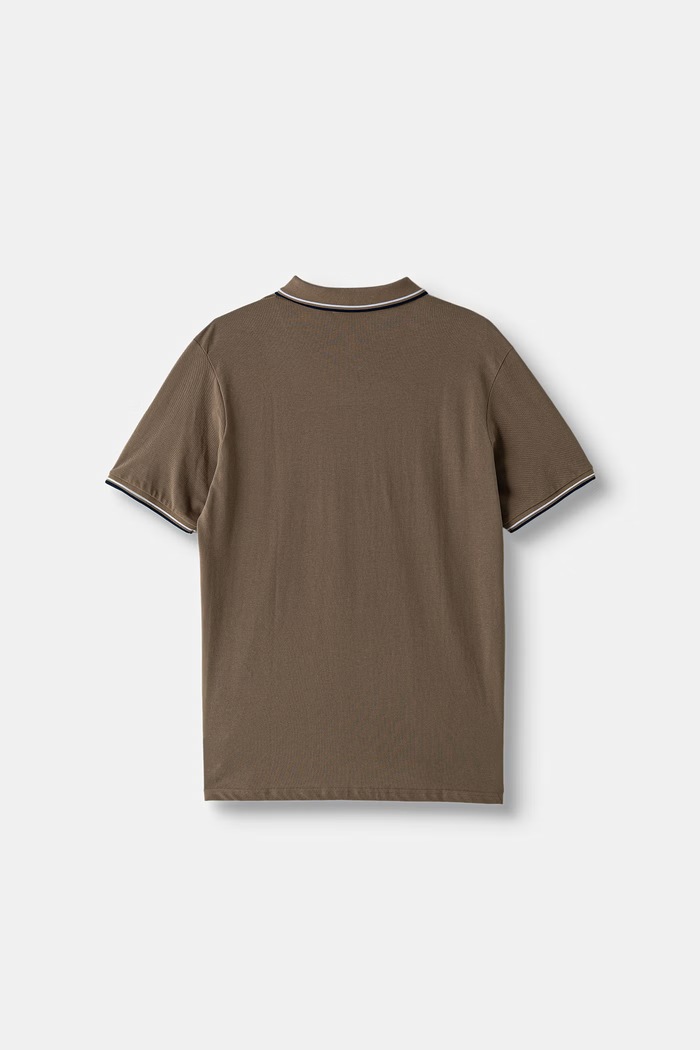 Lindbergh polo męskie bawełniane 30.404010ZIP zielony SS26