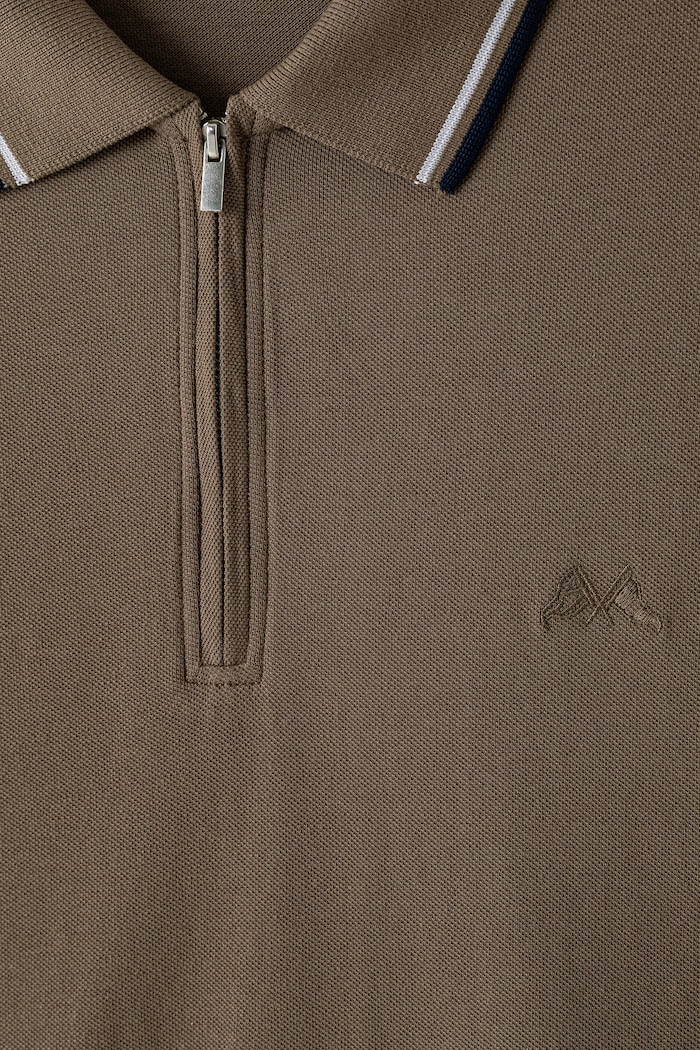 Odzież Lindbergh polo męskie bawełniane 30.404010ZIP zielony