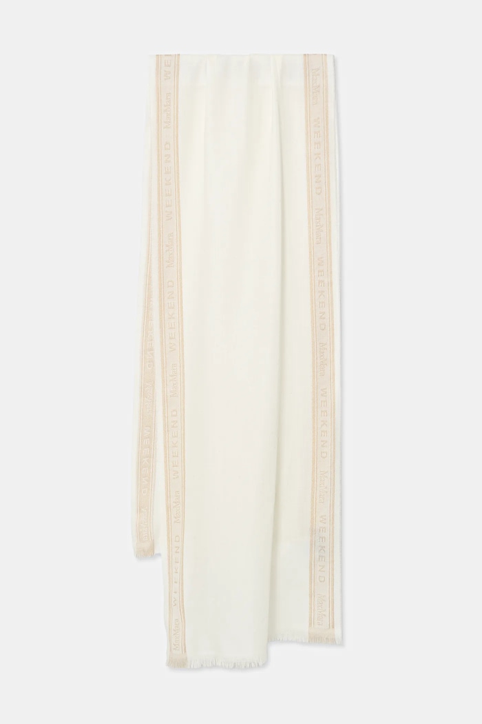 Weekend Max Mara selyemsál ABALDI apró mintás bézs 2615541074600