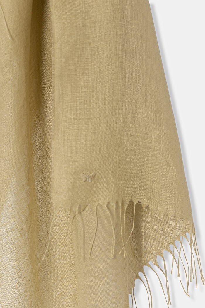Doplňky Weekend Max Mara šál dámský lněný ASIONBIO 2615541105600 béžová