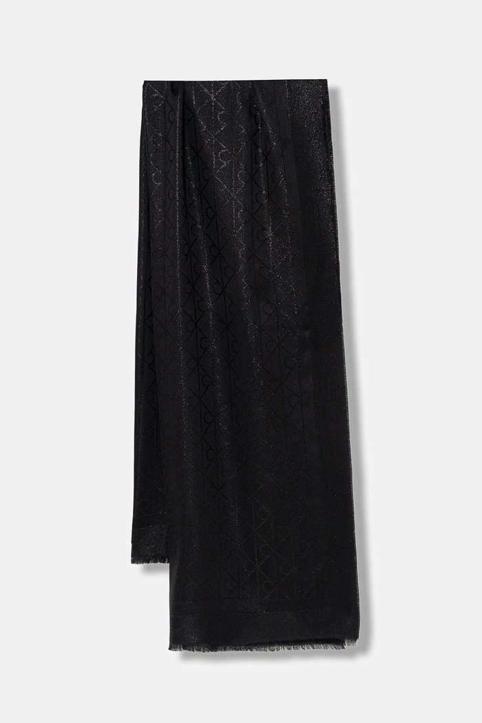 Κασκόλ Calvin Klein ύφασμα μαύρο LV04F8062G