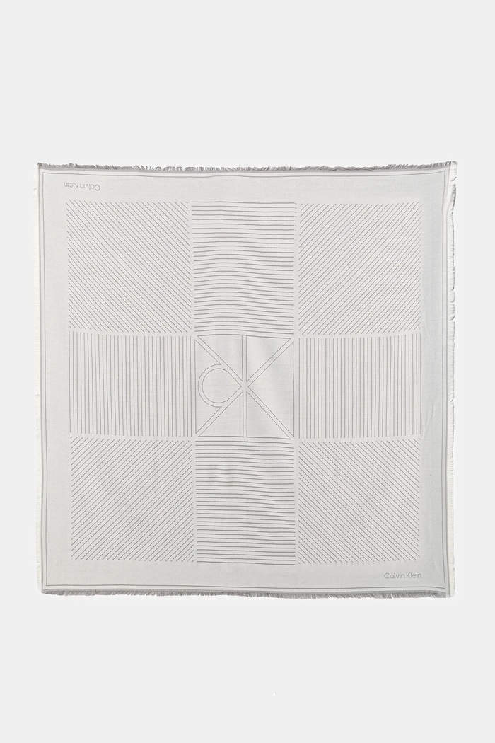 Calvin Klein kendő mintás szürke LV04F8073G