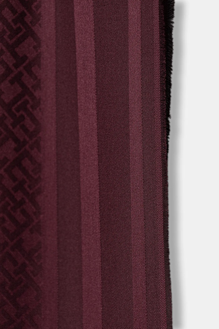Šála Tommy Hilfiger AW0AW18273 burgundské SS26