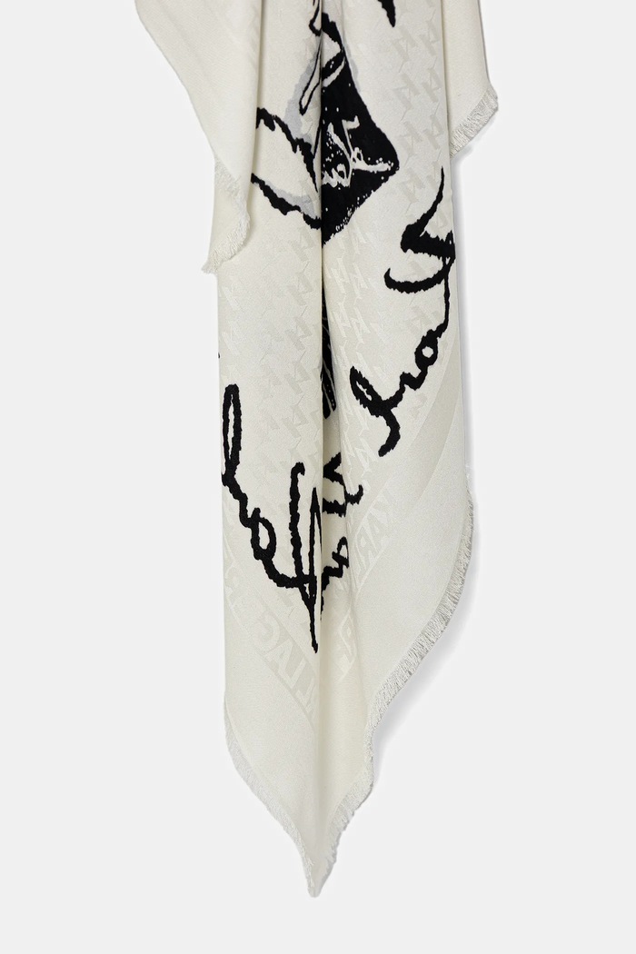Karl Lagerfeld chusta K/MONOGRAM B1W33086 beżowy SS26