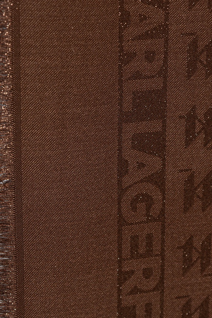 Doplňky Šátek s příměsí hedvábí Karl Lagerfeld K/MONOGRAM B1W33026 hnědá