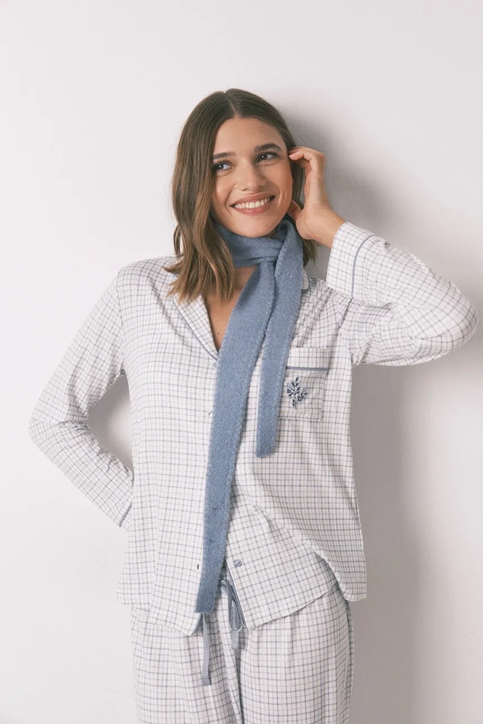 Κασκόλ women'secret πλεκτό ύφασμα μπλε 7892735