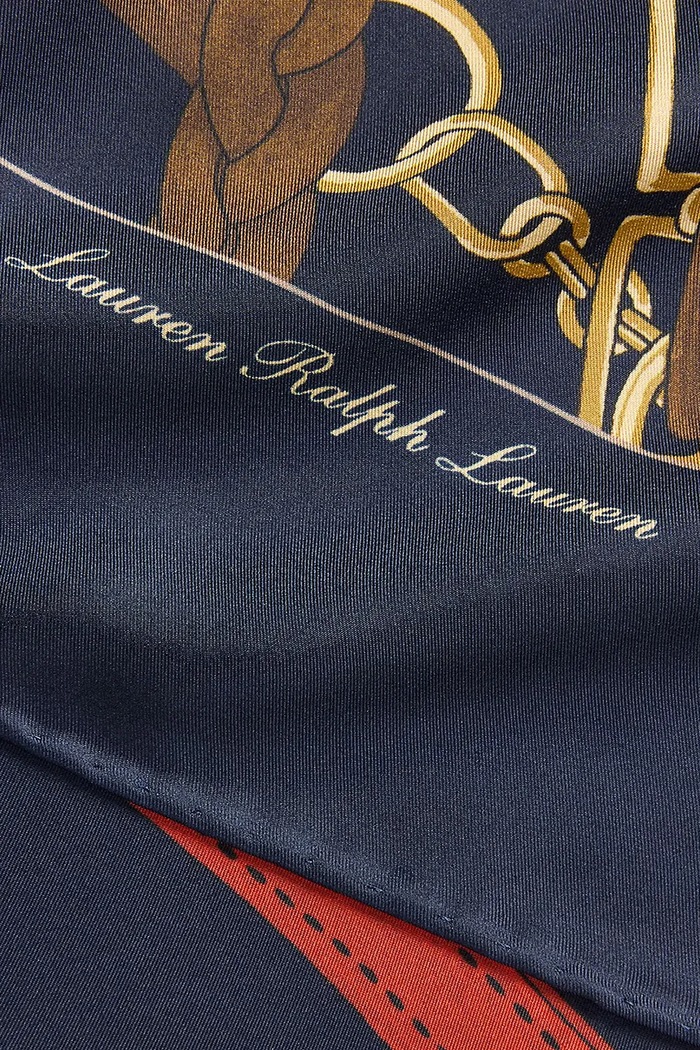 Akcesoria Lauren Ralph Lauren apaszka jedwabna 454P09781 granatowy