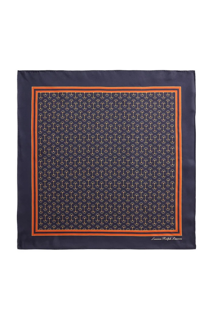 Hedvábný šátek Lauren Ralph Lauren 454P09802 hnědá SS26