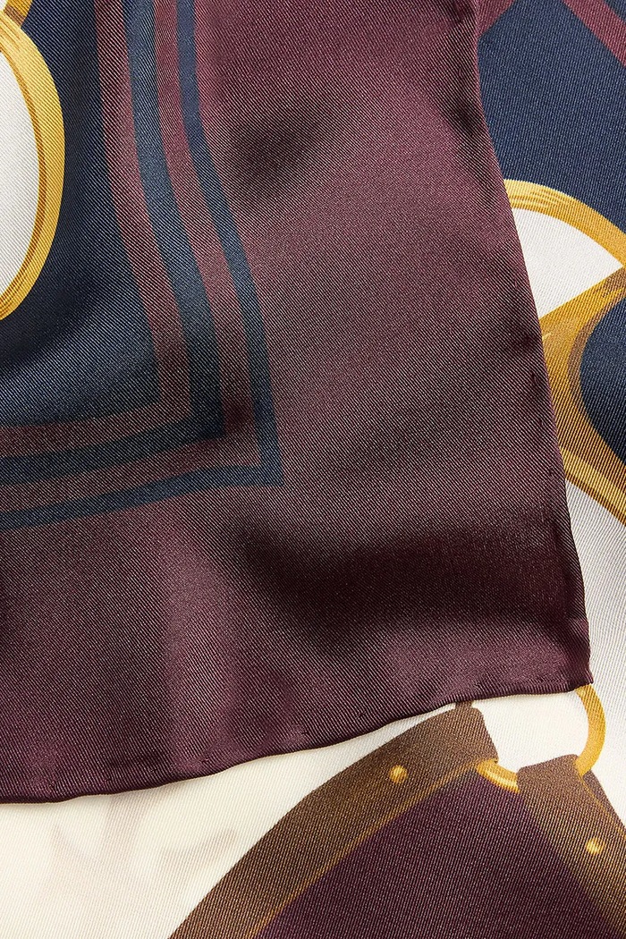 Akcesoria Lauren Ralph Lauren apaszka jedwabna 454P09802 bordowy
