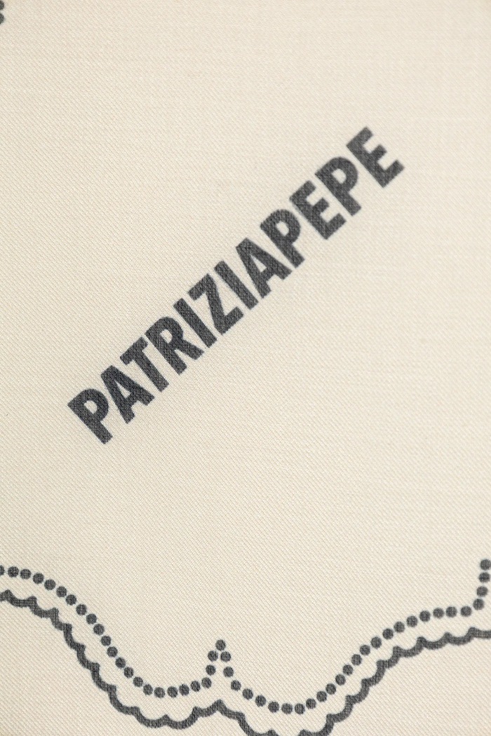 Копринен шал Patrizia Pepe 8F0112.A706 бежов SS26