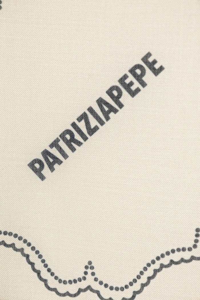 Копринен шал Patrizia Pepe 8F0112.A706 бежов SS26