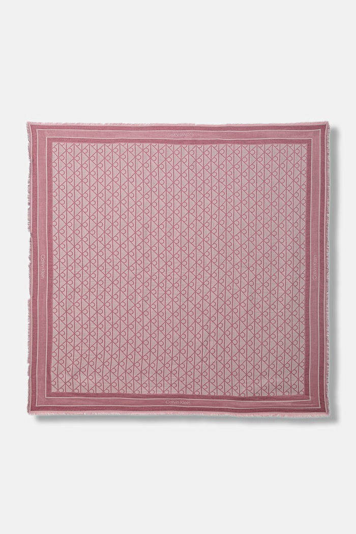 Calvin Klein sciarpa quadrata da donna in modal rosa LV04F8080G