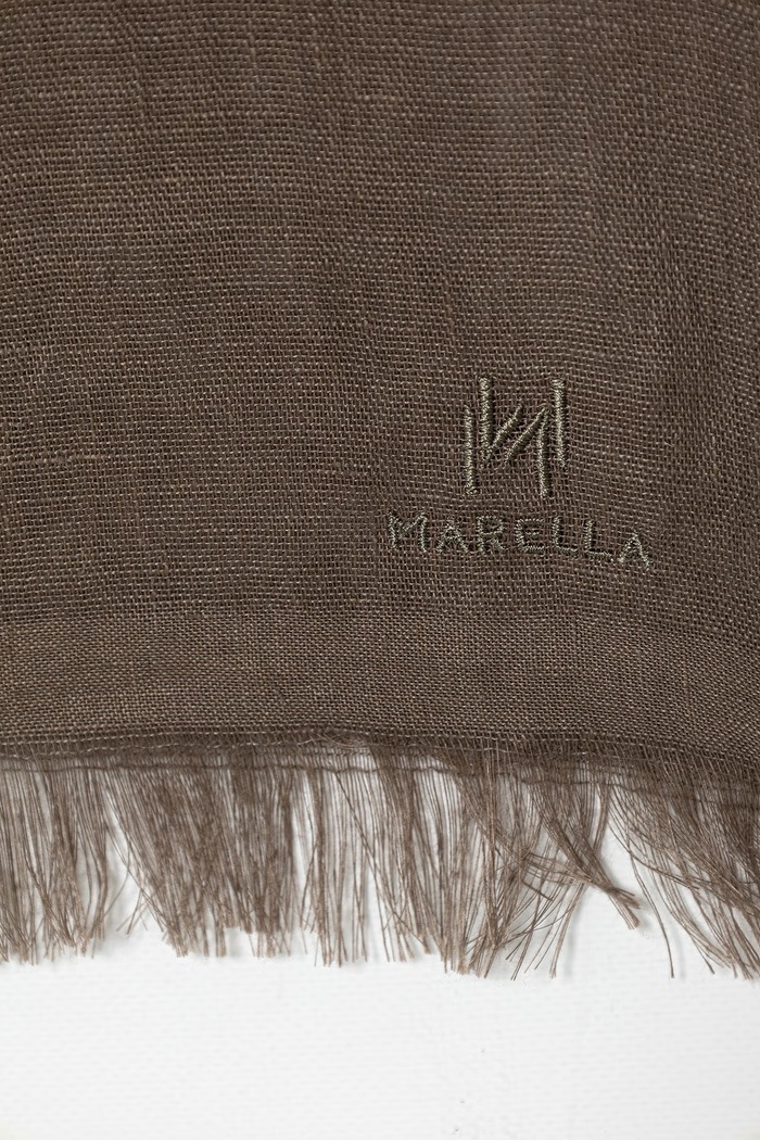 Marella șal pentru femei, din in MLACOLONO 2613541027200 maro SS26