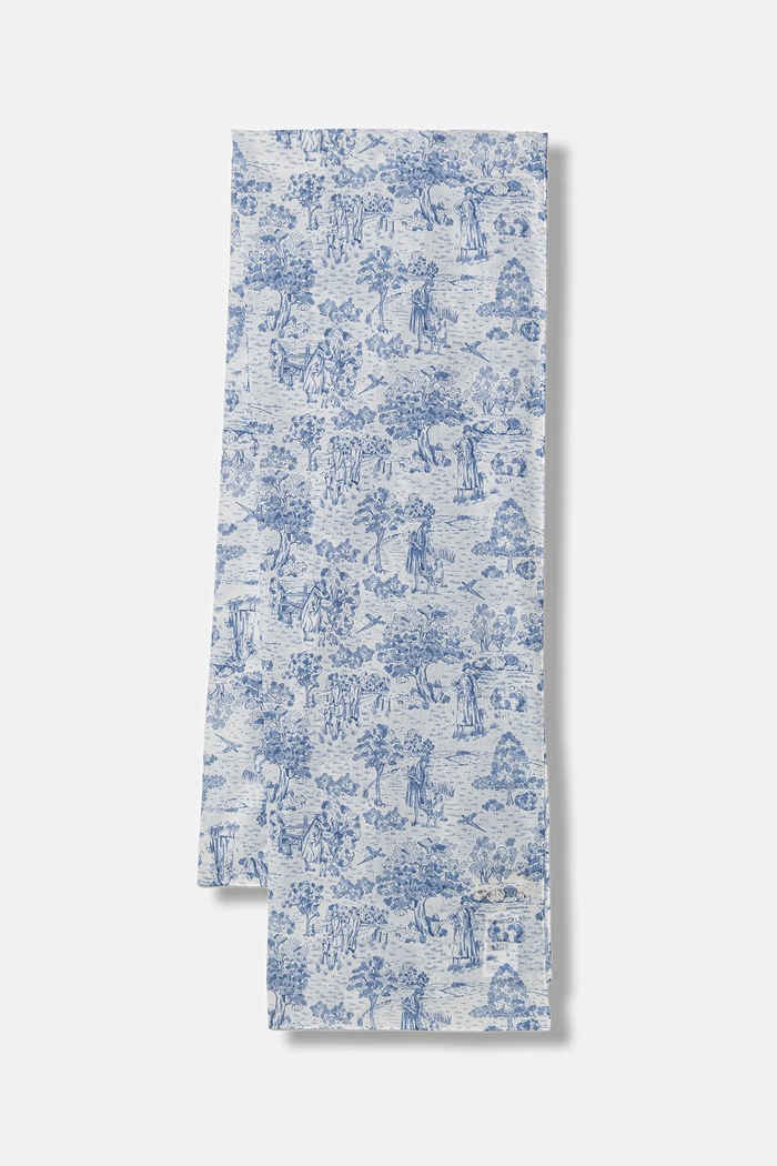 Barbour șal pentru femei, din bumbac Wisteria albastru LSC0492