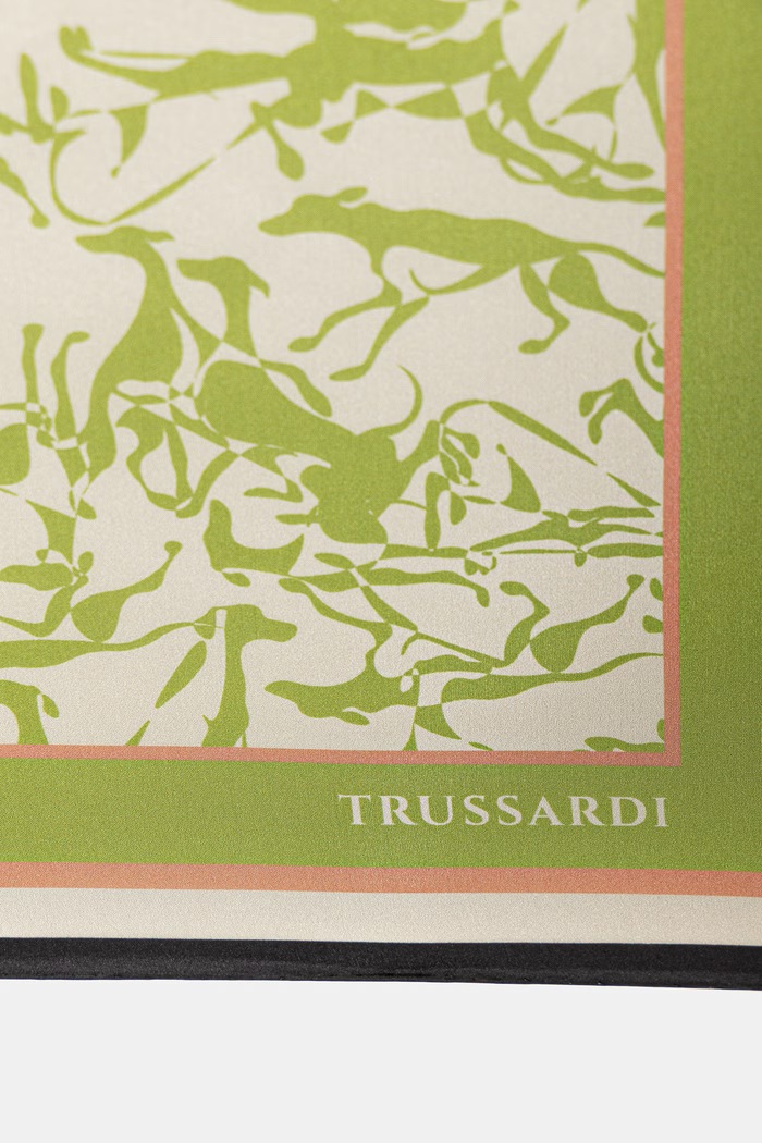 Svilena rutica Trussardi S007C000009N zelena SS26