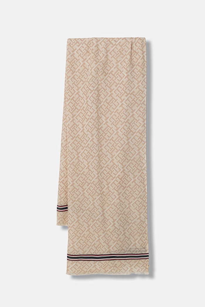 Tommy Hilfiger szal damski beżowy AW0AW18605