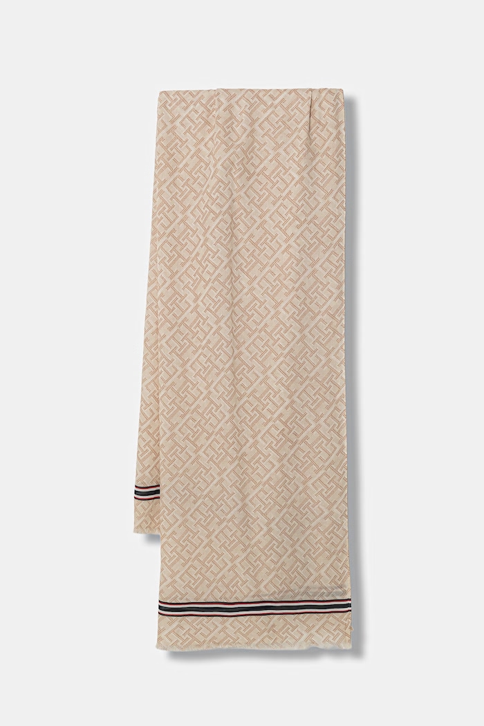 Tommy Hilfiger szal damski beżowy AW0AW18605