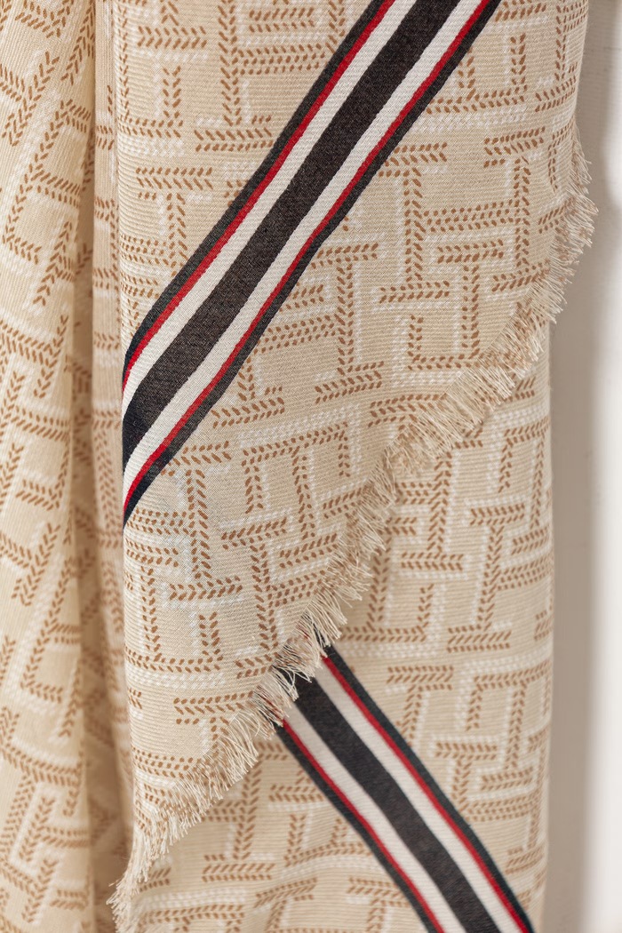 Akcesoria Tommy Hilfiger szal damski AW0AW18605 beżowy