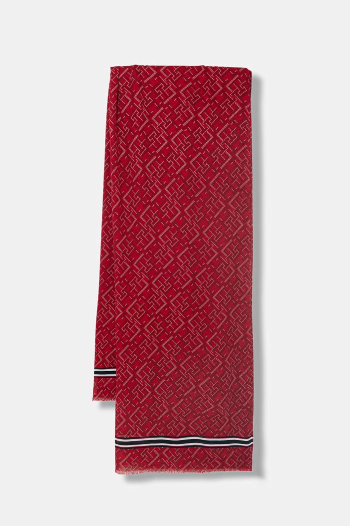 Tommy Hilfiger szal damski czerwony AW0AW18605