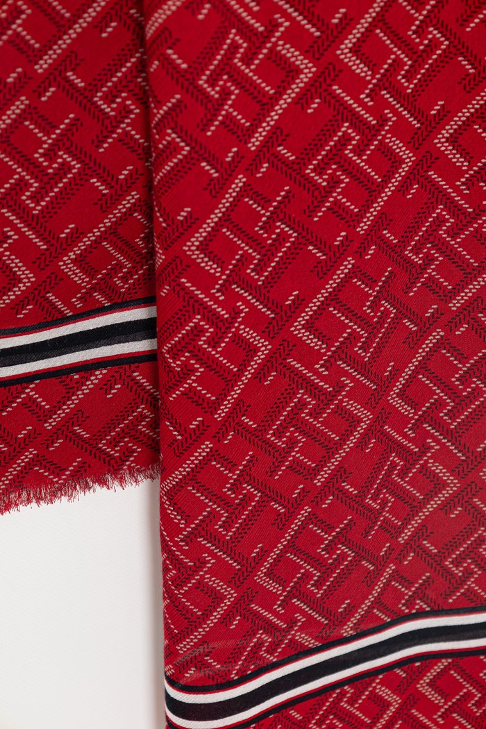 Tommy Hilfiger szal damski AW0AW18605 czerwony SS26