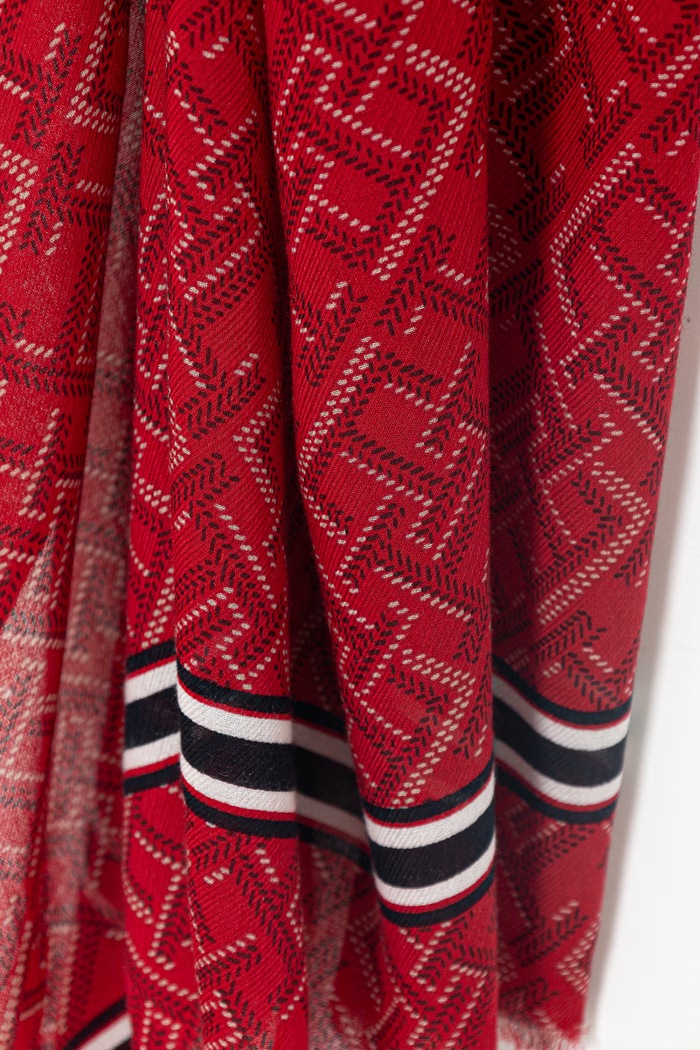 Akcesoria Tommy Hilfiger szal damski AW0AW18605 czerwony