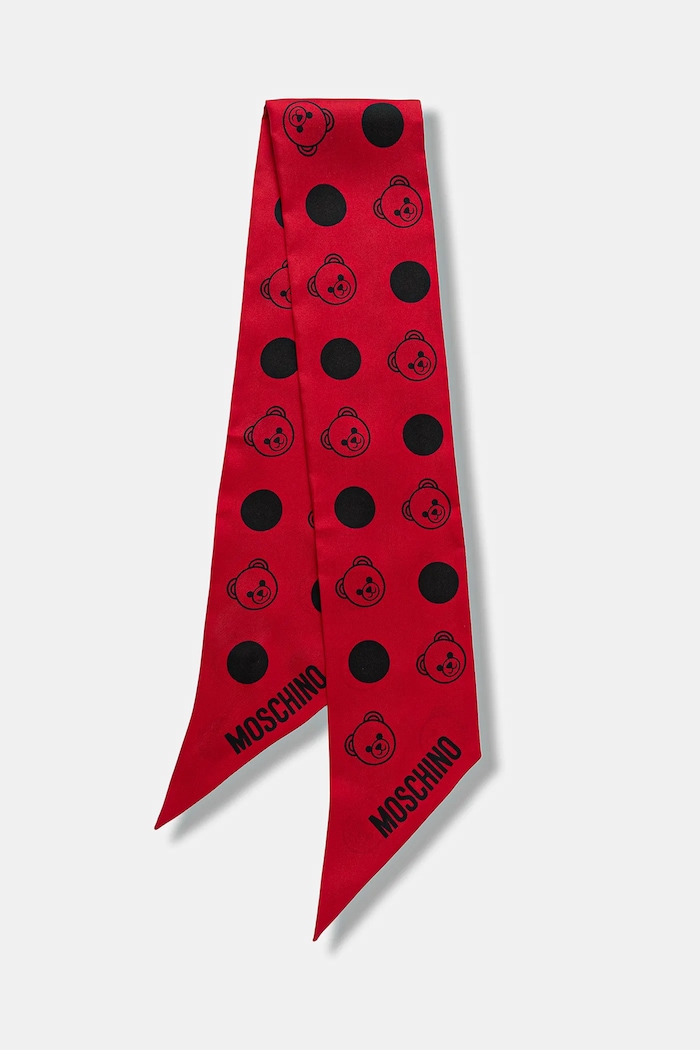 Φουλάρι Moschino λεπτό μοτίβο κόκκινο M5891.E3242