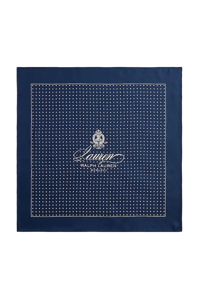 Lauren Ralph Lauren eșarfă pentru femei, din mătase 454P14477 bleumarin SS26