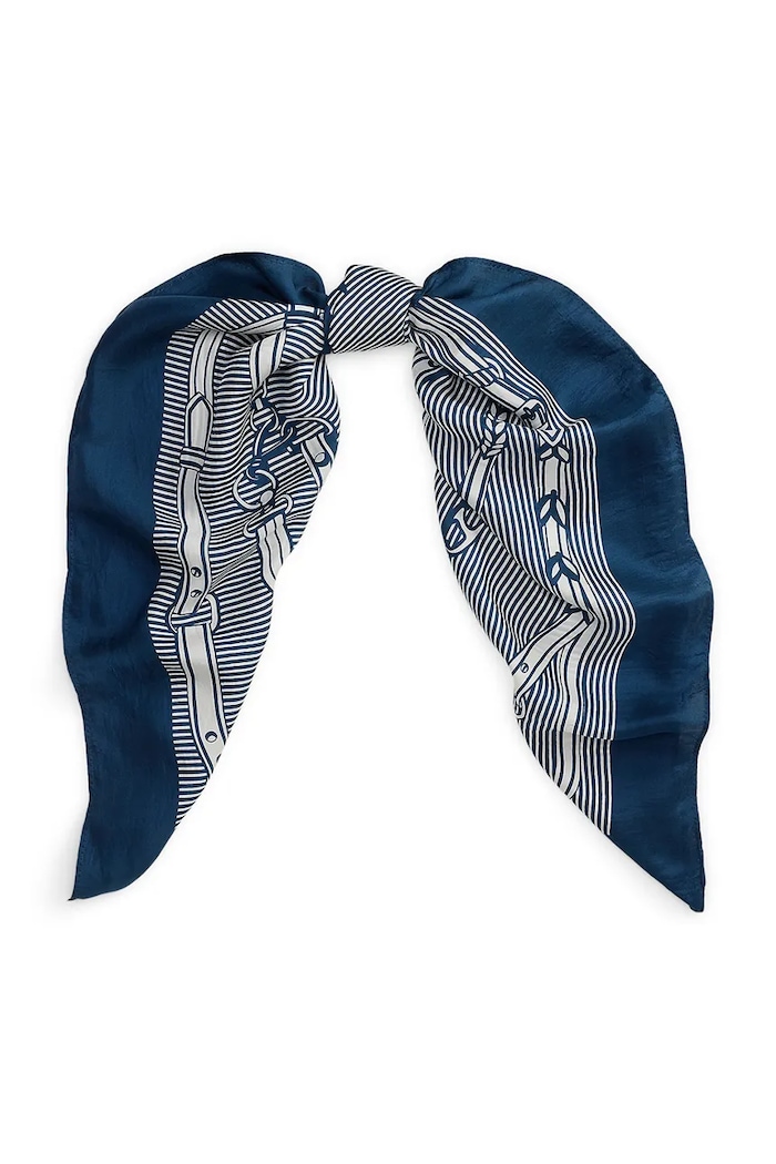 Lauren Ralph Lauren hustka dámska hodvábna tmavomodrá 454P14484