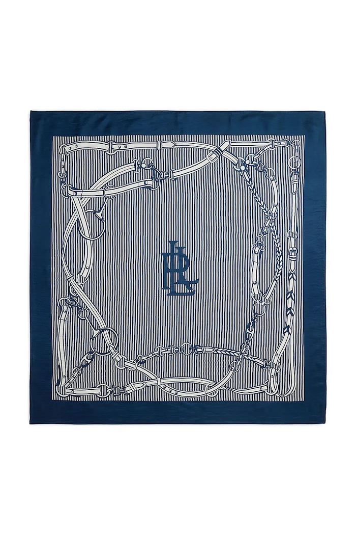 Lauren Ralph Lauren hustka dámska hodvábna 454P14484 tmavomodrá SS26
