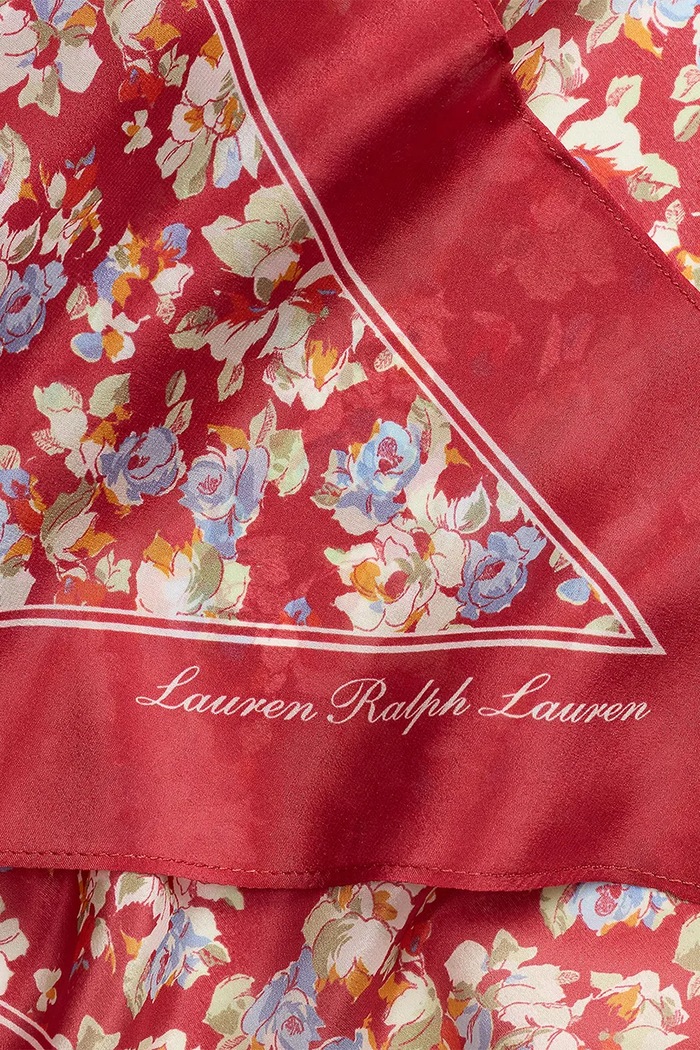 Accesorii Lauren Ralph Lauren fular pentru femei, din mătase 454P14486 rosu
