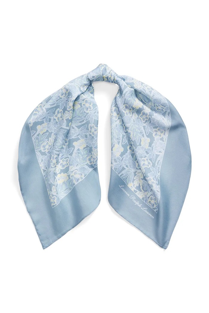 Lauren Ralph Lauren hustka dámska s prímesou hodvábu modrá 454P14497
