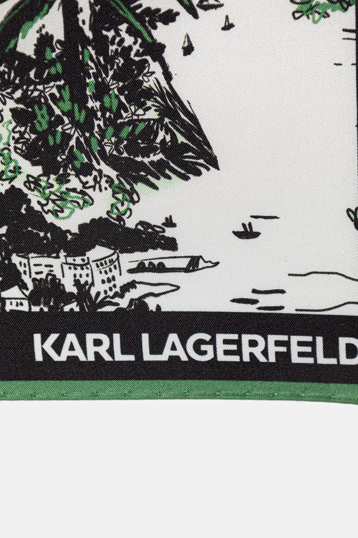 Karl Lagerfeld šatka dámska hodvábna K/SIGNATURE B2W33049 čierna SS26