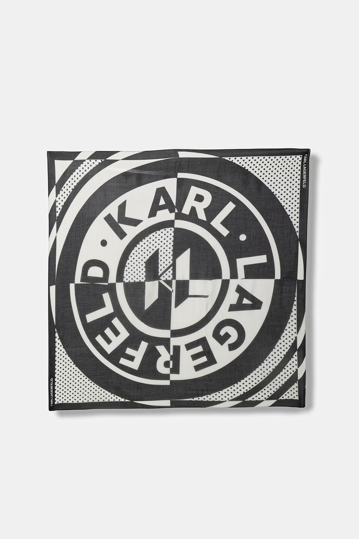 Karl Lagerfeld платок для женщин с добавлением шелка K/CIRCLE чёрный B2W33041