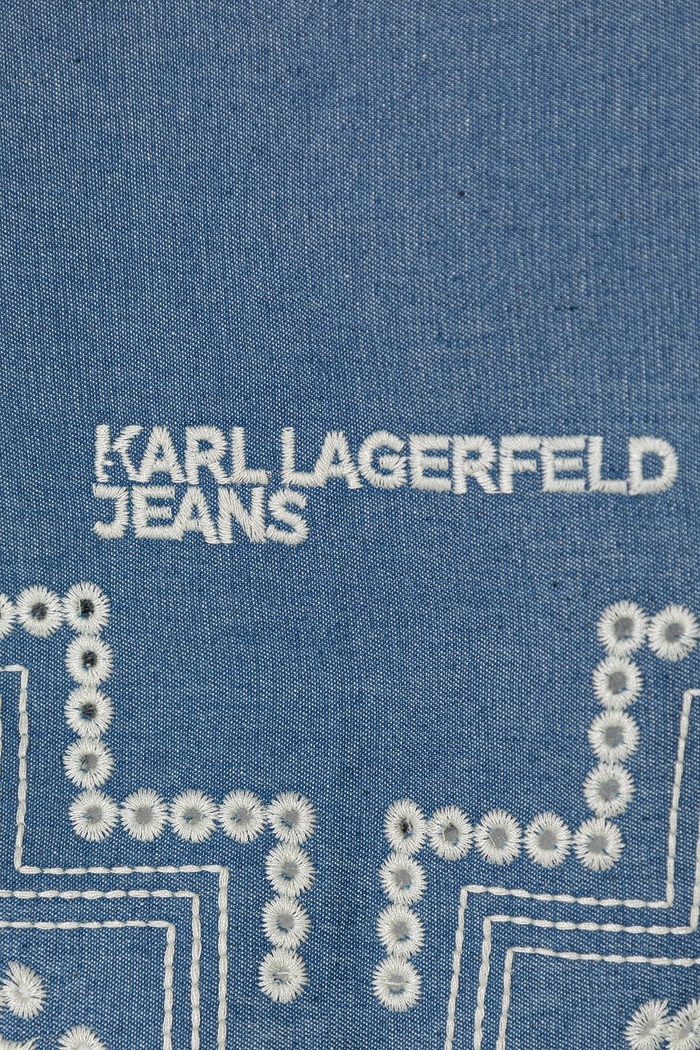 Kiegészítők Karl Lagerfeld Jeans pamut sál B2W33008 kék