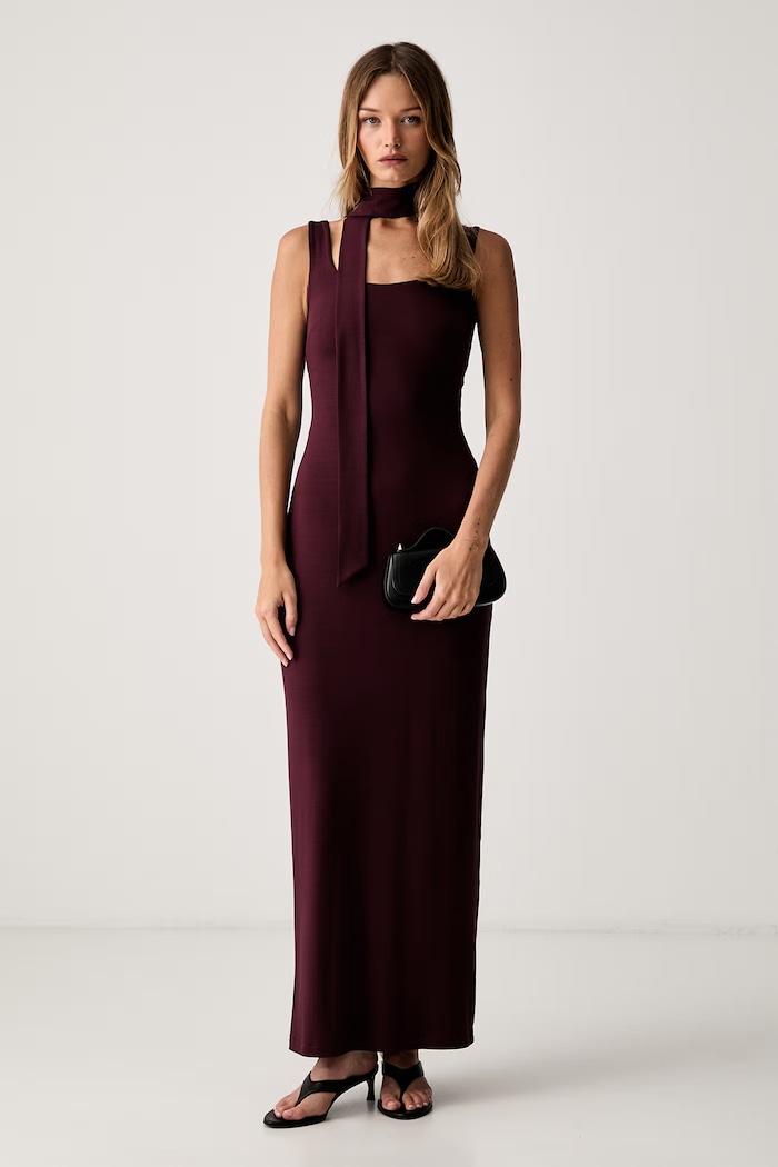 Le Privé šatka dámska SCARF CHERRY LP00802 burgundské SS26