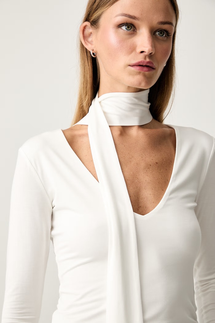 Le Privé szal damski z modalem SCARF BLANC biały LP00695