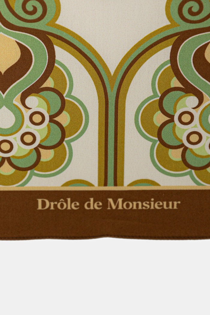 Bavlnená šatka Drôle de Monsieur Foulard Tapisserie Florale J.BA023.CO262.GN zelená SS26