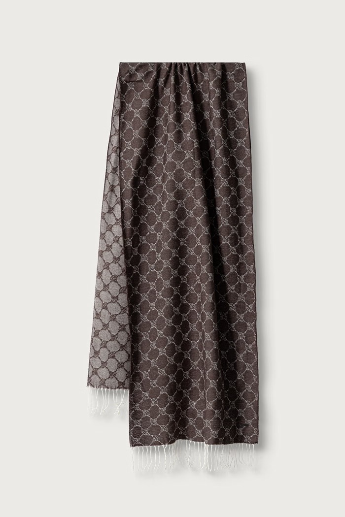 Joop! Szalik damski z bawełną brązowy 30043427