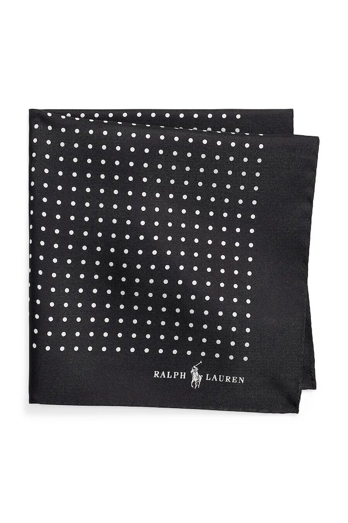 Polo Ralph Lauren Batistă de buzunar pentru bărbați de mătase negru 712532869