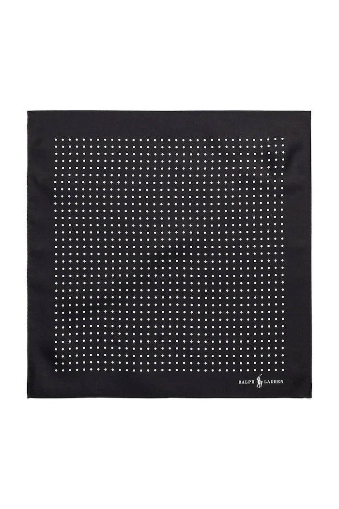 Polo Ralph Lauren Batistă de buzunar pentru bărbați de mătase 712532869 negru SS26