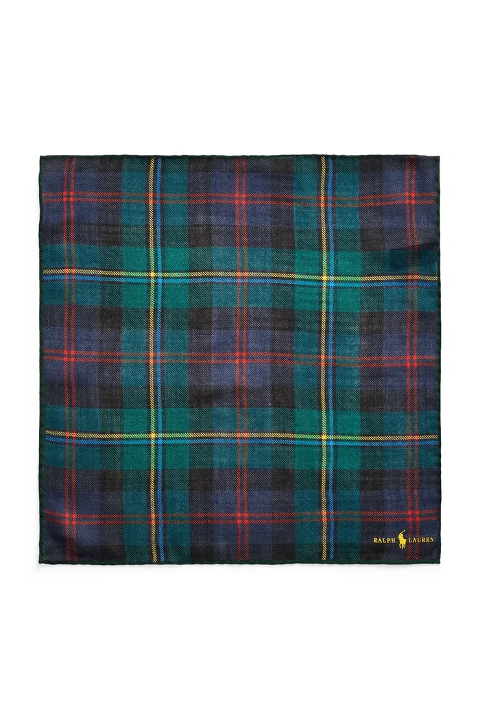Polo Ralph Lauren poszetka męska wełniana 712792522 granatowy SS26