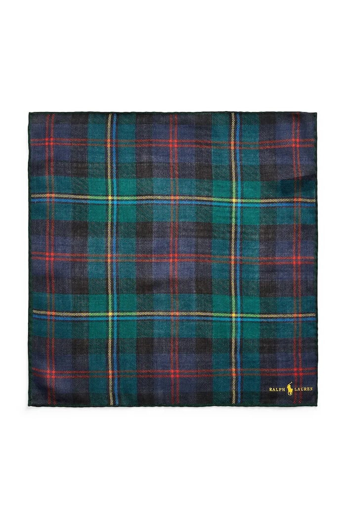 Polo Ralph Lauren poszetka męska wełniana 712792522 granatowy SS26