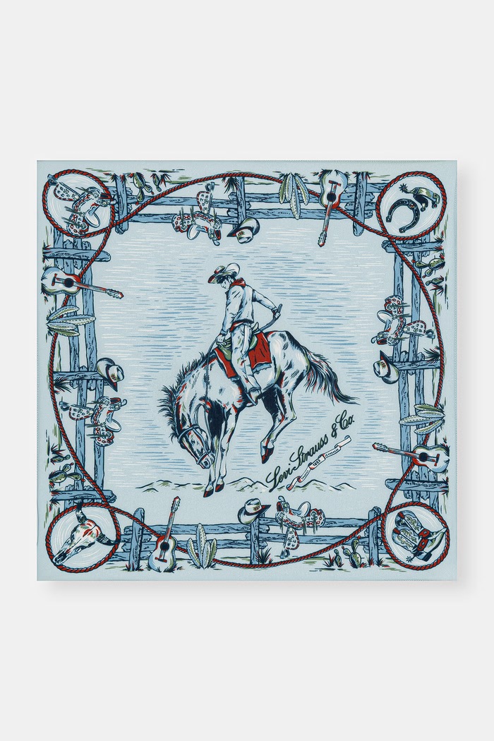 Levi's pamut sál M's Bandana mintás kék 005CX