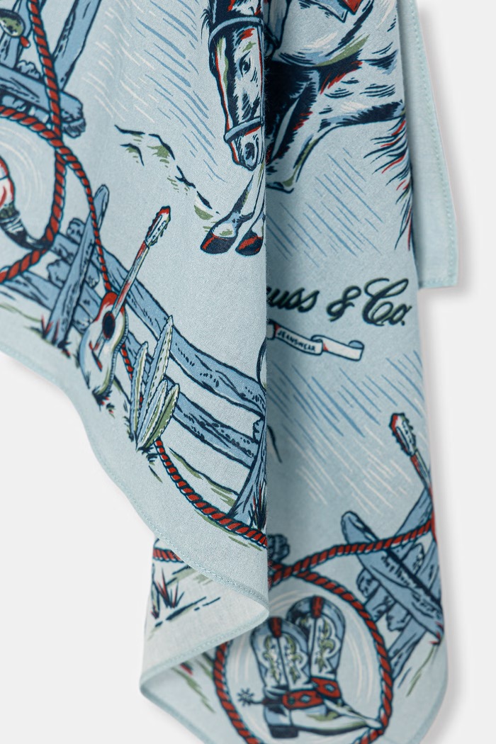 Kiegészítők Levi's pamut sál M's Bandana 005CX kék